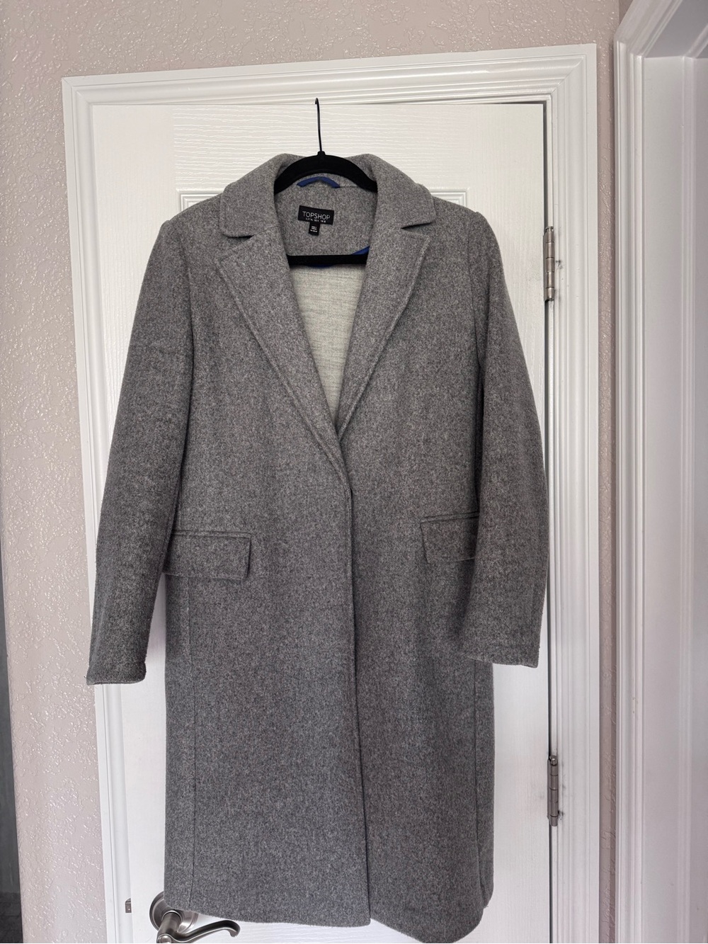 Topshop Gray Tailored Trench Coat